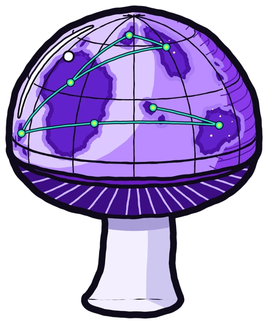 The MycoWorld mushroom-globe